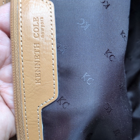 Kenneth Cole NY Tan Leather Satchel - Picture 9 of 12
